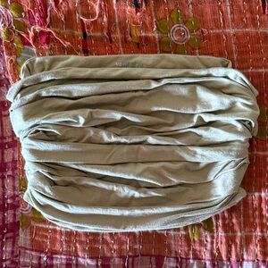 Ruched Tube Top in Light Taupe